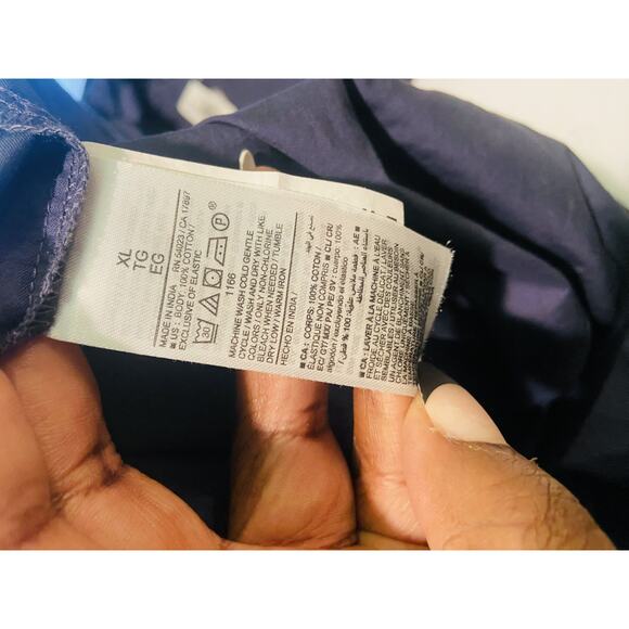 Old Navy Womens Long Sleeve Square Neck Smocked Cotton Midi Dress Blue XL - Picture 7 of 9